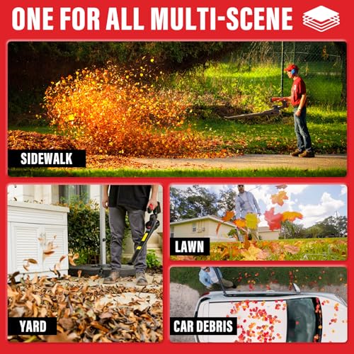 MZK Cordless Leaf Blower,20V Battery Powered Leaf Blower for Lawn Care, Electric Lightweight Mini Leaf Blower(Battery & Charger Included)