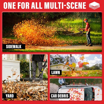 MZK Cordless Leaf Blower,20V Battery Powered Leaf Blower for Lawn Care, Electric Lightweight Mini Leaf Blower(Battery & Charger Included)