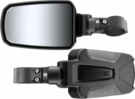 Seizmik Pursuit Side View Mirrors - UTV 1.75" Round Tube (Pair, Cast Aluminum) (18071)