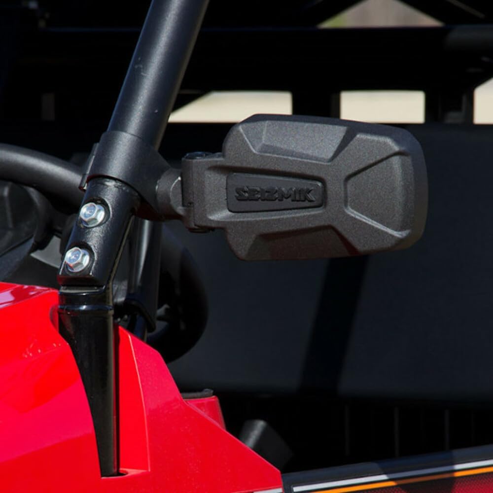 Seizmik Pursuit Side View Mirrors - UTV 1.75" Round Tube (Pair, Cast Aluminum) (18071)