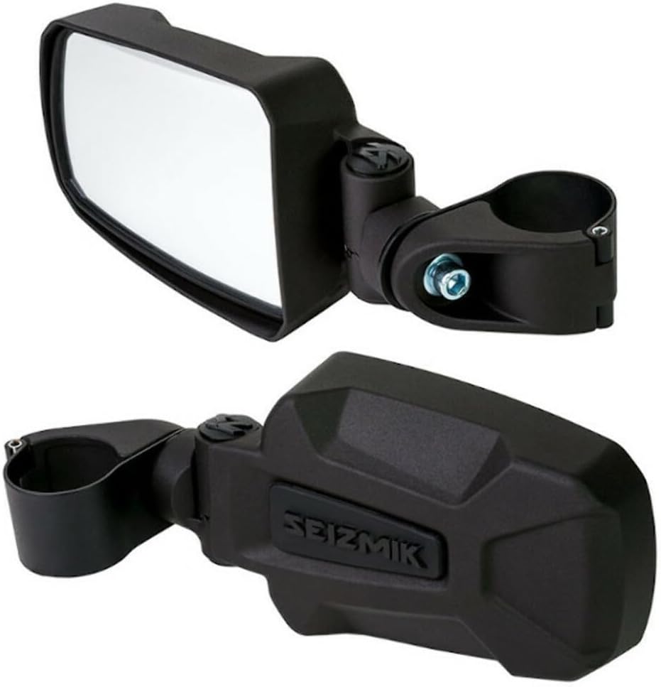 Seizmik Pursuit Side View Mirrors - UTV 1.75" Round Tube (Pair, Cast Aluminum) (18071)