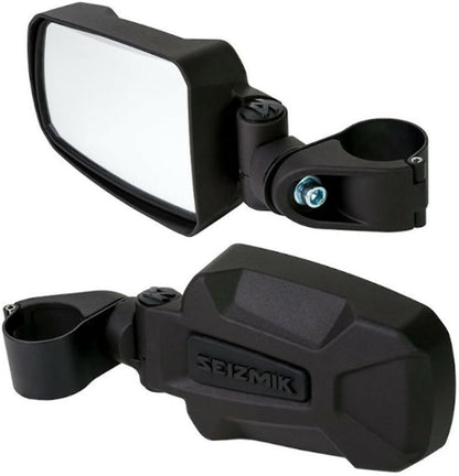 Seizmik Pursuit Side View Mirrors - UTV 1.75" Round Tube (Pair, Cast Aluminum) (18071)